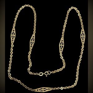 Vintage 18k GOLD CHAIN Necklace Italy 19"long 12 Grams Solid 750 Yellow Gold
